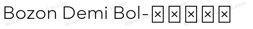 Bozon Demi Bol字体转换